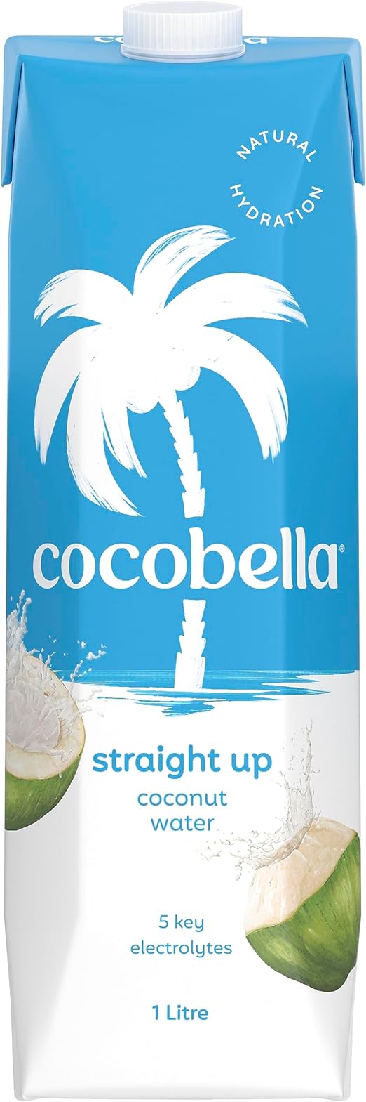 Cocobella Coconut Water Straight Up, 6 x 1L Pantry Food & Drinks