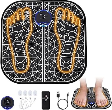 BuXiaoale EMS Foot Stimulator (HK701C EMS Foot Massager for Stimulate Healthy Muscles Improve and facilitate Muscle Performance Temporary Relief of Pain associated with Sore and Aching Muscles.