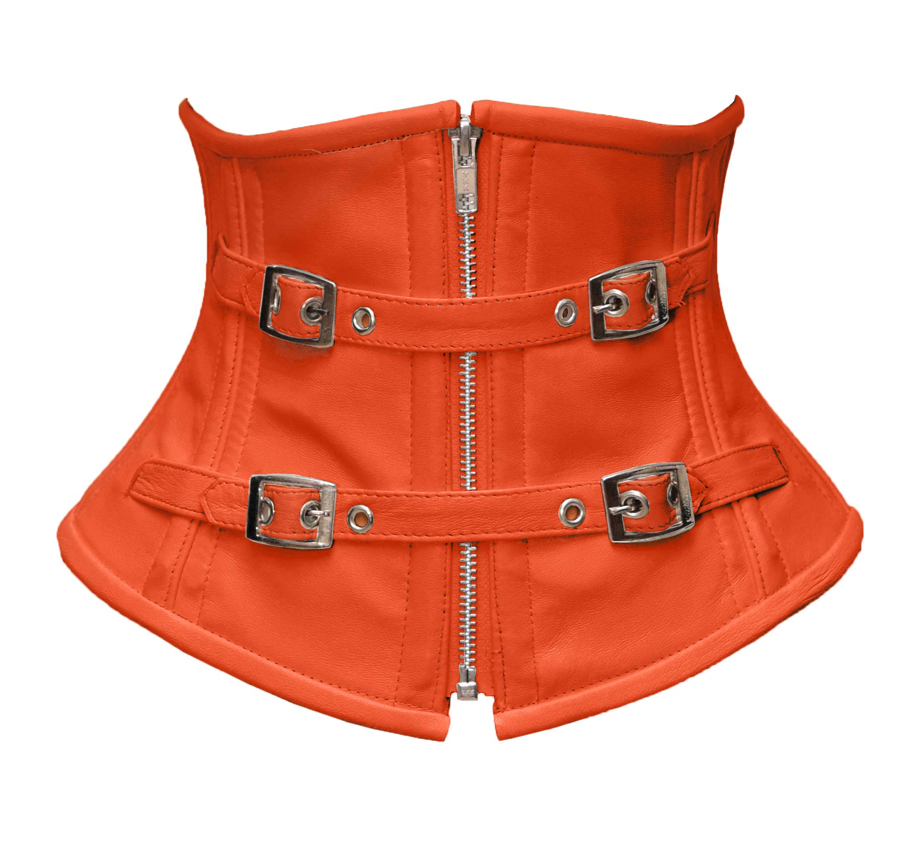 Heavy Duty 18 Double Steel Boned Waist Training Genuine Leather Underbust Tight Shaper Corset #8705-LE