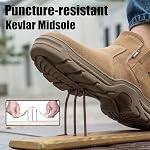 Welding Steel Toe Shoes for Men Safety Work Boots Slip On Fireproof Safety Footwear Non Slip Water-Resistant Construction Shoes