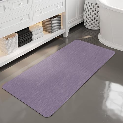 Miniatura 63 de Alfombra de Baño, Goma Antideslizante de Secado Rápido Absorbente Alfombras de Baño Delgadas que Caben Debajo de la Puerta Alfombras de Piso de