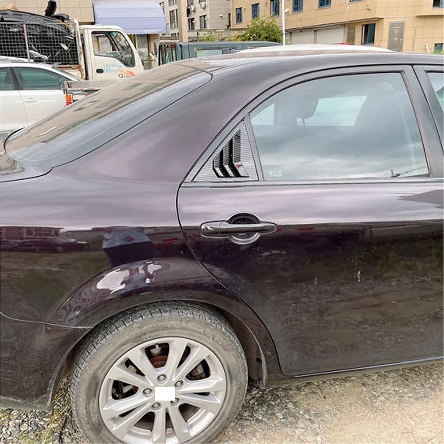 2個 マツダ 6 セダン 2002-2008 車用 リアウィンドウ クォーター ルーバー カバー サイドベント シャッター トリム