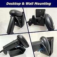 Vista 5 de Soporte Universal para Escáner, Soporte para Escáner de Código de Barras, Soporte de Pared para Lector de Código de Barras Compatible con Zebra