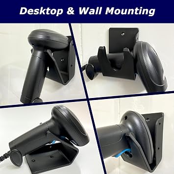 Universal Scanner Holder,Barcode Scanner Holder,Barcode Reader Bracket Wall Mount Fit for Zebra Symbol LS2208 DS2278 LI4278 Most Barcode Scanners, with Screws & Wall Stickers (5pcs-Holder A1)