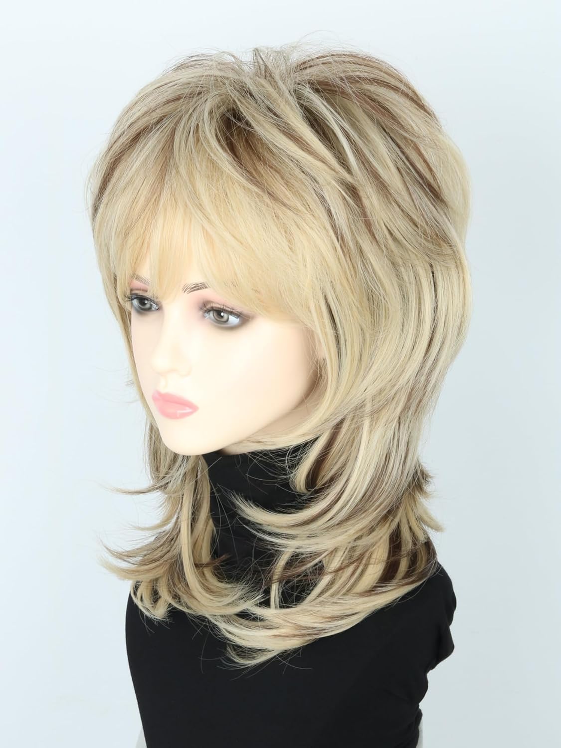 Unisex Long Fluffy Laminated Natural Straight Hair Wave Curl Wigs for 70s 80s Rock Mullet Wig Halloween Costume Cosplay Party Wig - Image 2