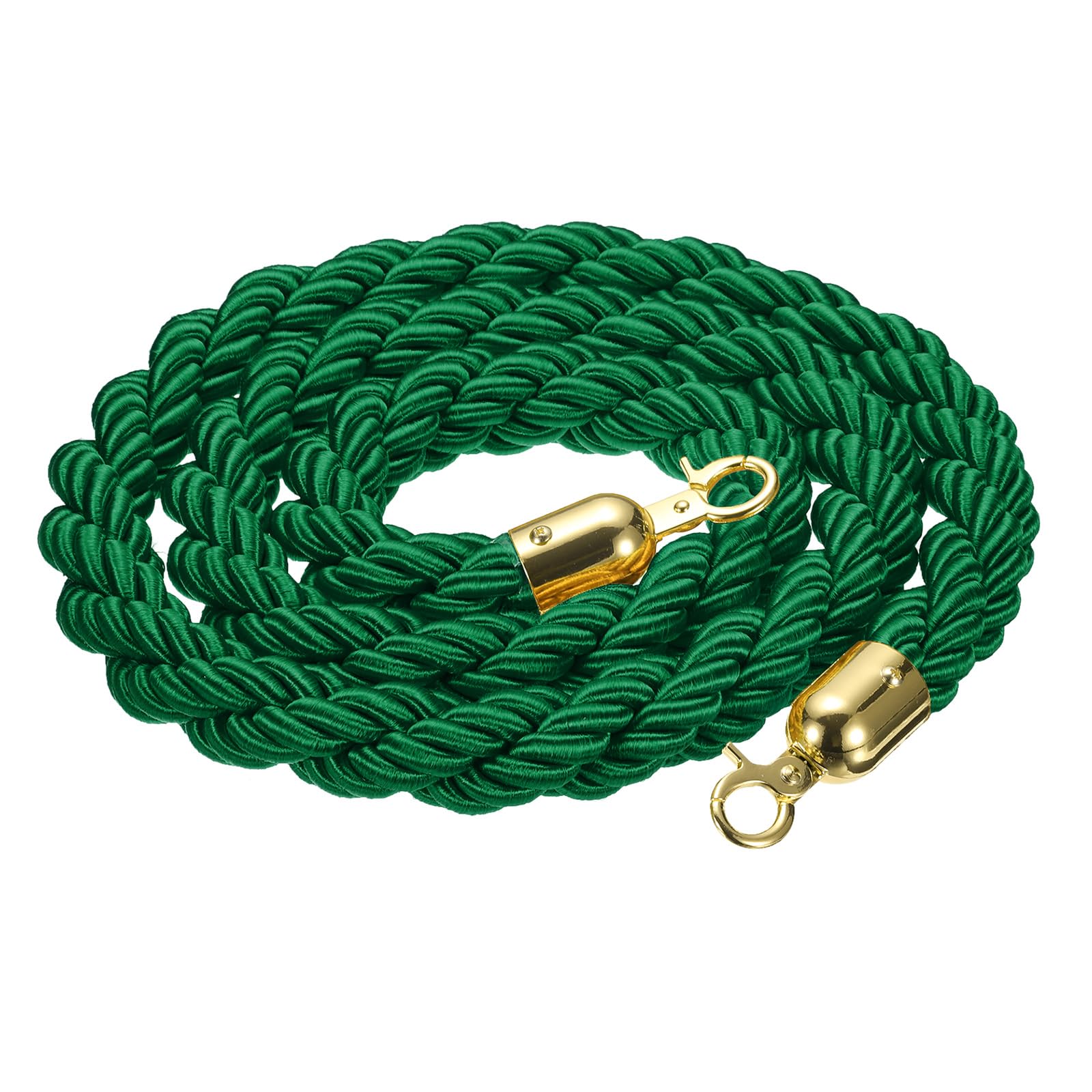 QUARKZMAN 6.6 Ft/2 m Cordone Barriera Ritorto Con Ganci Verde Dorato