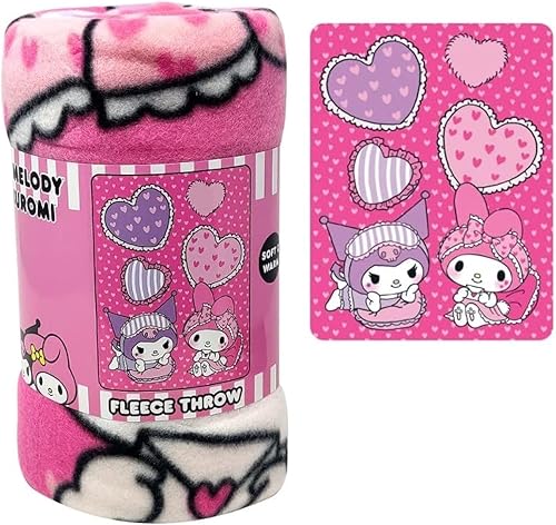 SANRIO My Melody Kuromi - Manta de forro polar, 45 x 60 pies, color rosa