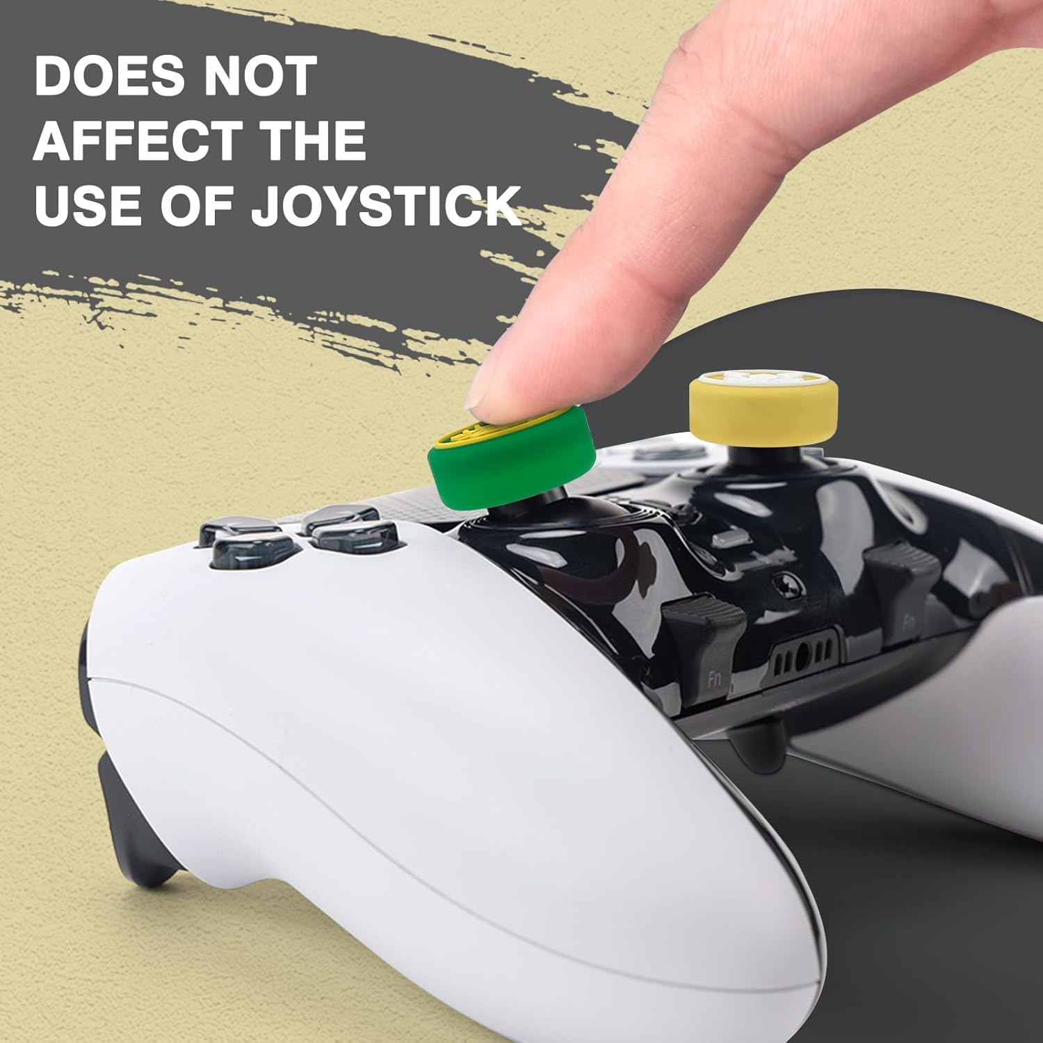 DLseego Thumb Grips Caps Design for NS Pro/PS5/PS4/Xbox Console, Analog Controller Protective Anti-Slip Covers 4PCS Button Joystick Caps-Gazing Eyes and Legendary Brooch (Green and Gold)