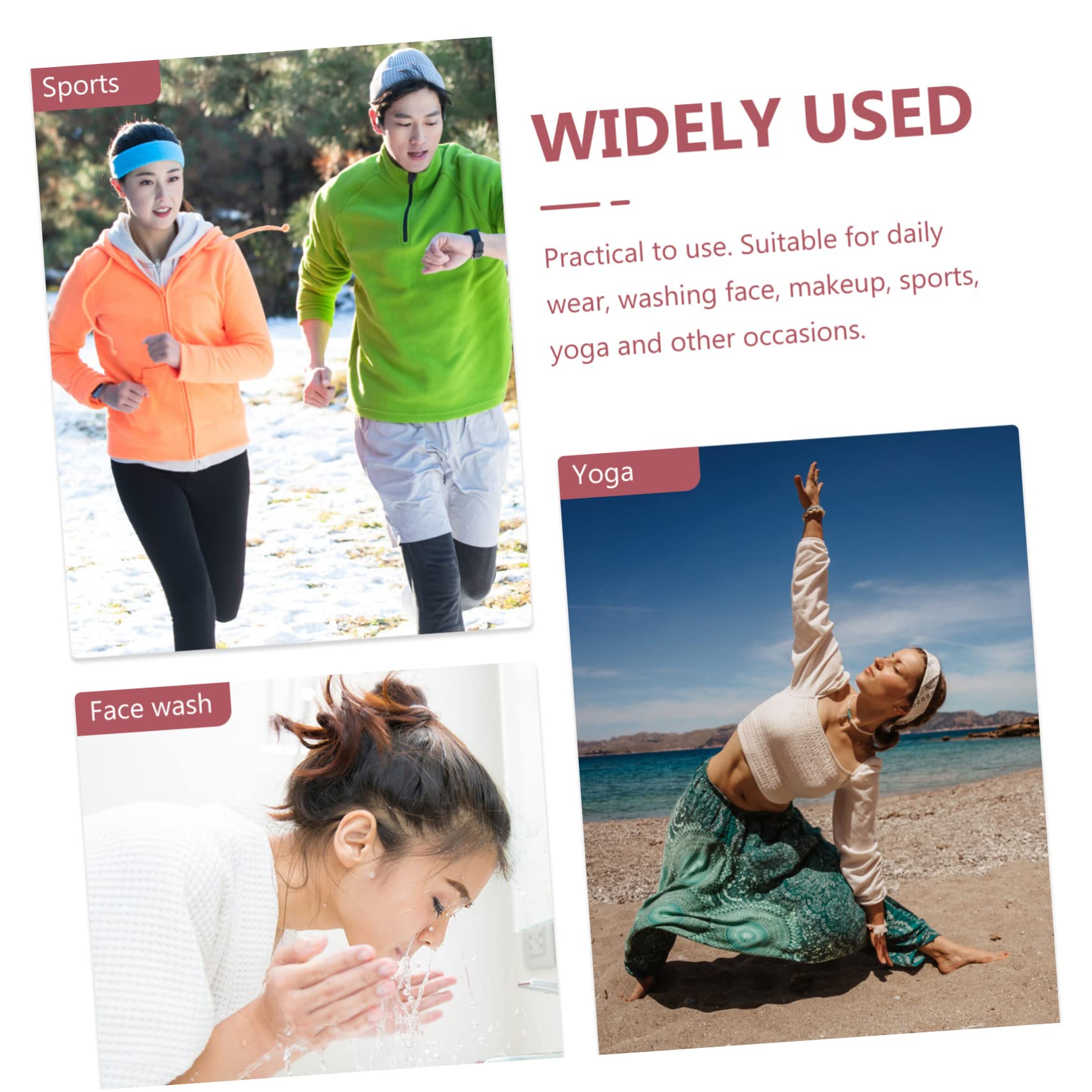 Happyyami 18stücke Elastisches Yoga-Stirnband rutschfeste Schweißbänder Für Sport Yoga Fitness Und Laufen Hochwertige Atmungsaktive Und Bequeme Kopfband Für Damen Farben