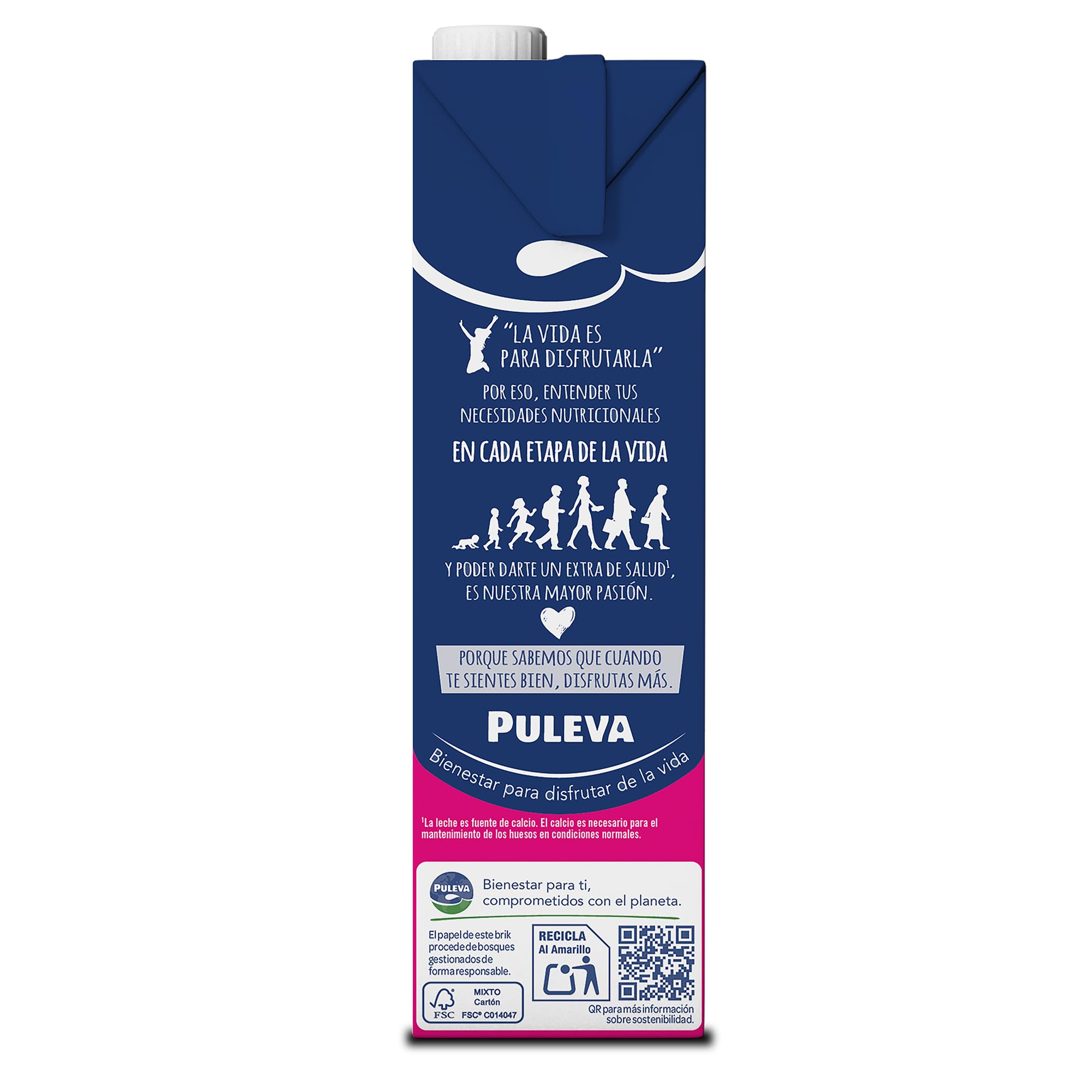 Puleva Original - Leche Desnatada con Vitaminas A y D - Sin Azúcar Añadido y Sin Gluten - Brik UHT Pack 6 x 1L — view 6