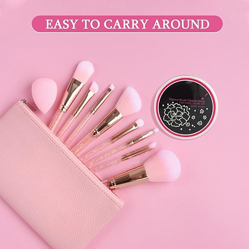 Miniatura 4 de 2 Pack Dry Makeup Brush Cleaner Sponge, Instantly Remove Eyeshadow Color from Brushes - No Water Needed, Quick Switch Color Tool for Daily Makeup