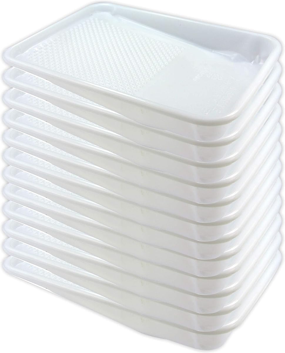 12 Pack Paint Tray Liner, 9 Inch Disposable Paint Tray Set | Large Capacity, Textured Design, Durable and Reusable, Easy to Clean, Ideal for Painting Wall, Fence, and DIY Projects