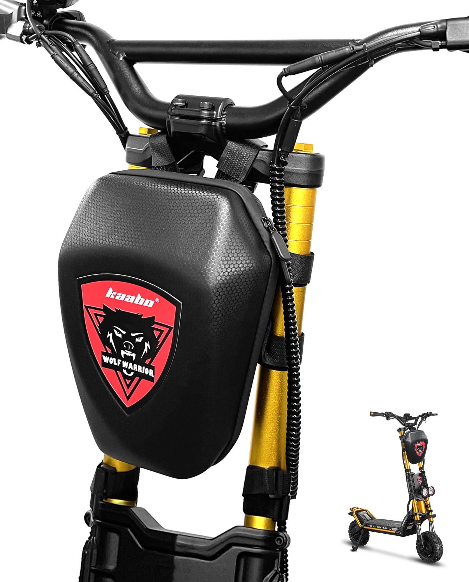 stio Waterproof Storage Bag Compatible with Kaabo Wolf King GT Pro Wolf Warrior Kick Scooter Multi-Purpose Front Hanging Bag Handlebar Portable Bag for Double Pole Scooter Original Accessories