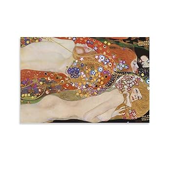 Amazon.co.jp: グスタフクリムト水蛇アート写真ポスター 印刷