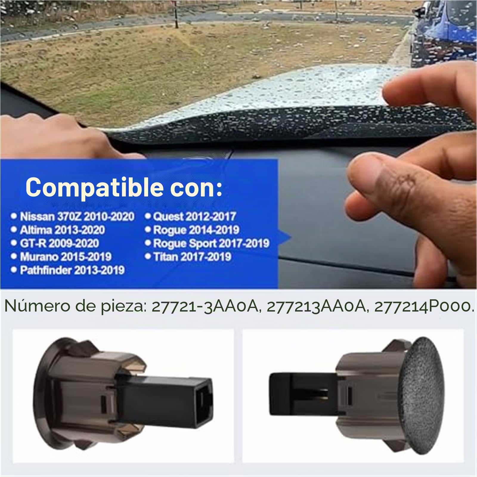 Sensor de luz de carga solar de temperatura, for NISSAN, 370Z, Altima, GT-R, for Murano, Pathfinder, Quest, Rogue, Titan 2009-2020, número de pieza 27721-3AA0A, 277213AA0A, 277214P000 Sensor de