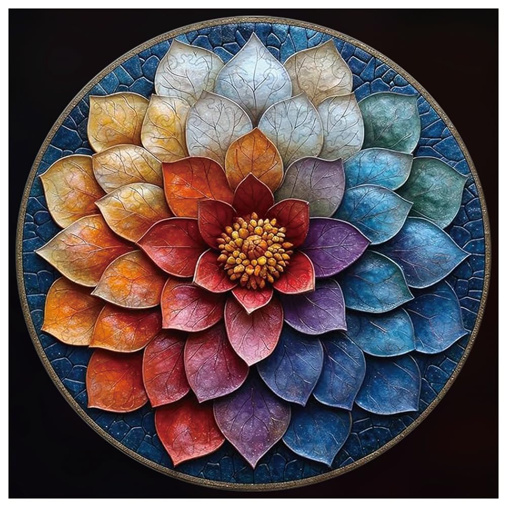 Sanjee Diamond Painting Kits for Adults, Mandala Diamond Art Kits for Beginner, 5D DIY Round Full Diamond Dots Paintings for Home Wall Decoration Gift