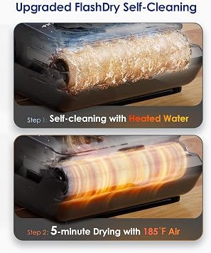 Tineco Floor ONE i6 Stretch Wet Dry Vacuum Cleaner, Vacuum & Mop All in One, 20kpa Powerful Suction, Up to 40 Minutes Runtime, 180 Lay-Flat, Anti-Tangle Design, Full-Path Self-Cleaning&185F Flashdry
