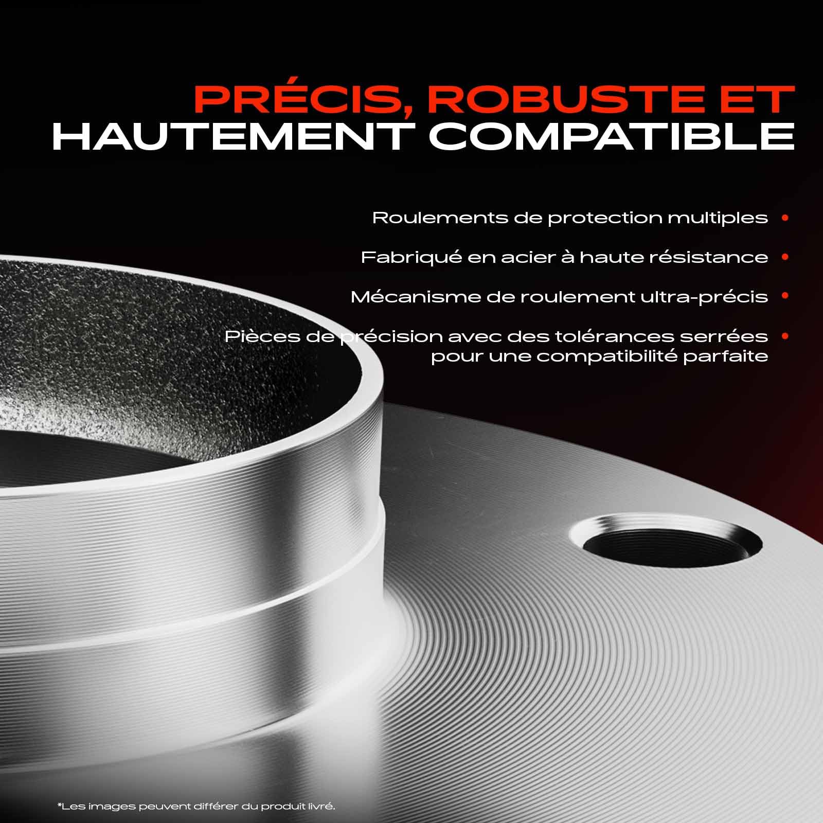Frankberg 2x Kits de roulements 4 TROUS de roue Avant Gauche Droite Compatibles avec A1 8X1 8XK 2011-2018 A3 8P1 8P7 8PA 2003-2013 Q3 8UB 8UG 2011-2018 C.a.d.d.y P.a.s.s.a.t Remplacer# 1T0498621