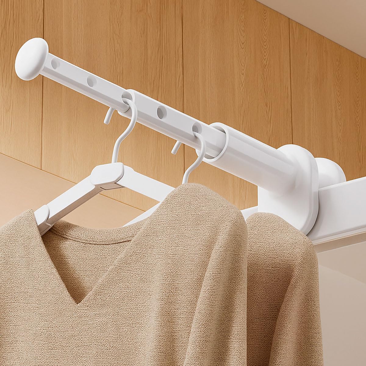 2 Pack Clothes Drying Rack for Travel Retractable Bar Laundry Hanger Portable Collapsible for Student Accommodation, Travel,Car,Suitcase (2)-image-37