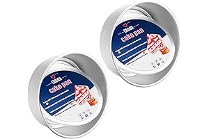 EXGOX 7-Inch Non-Stick Deep Aluminum Round Cake Pan with Removable Bottom
