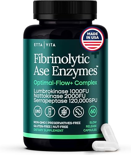 Miniatura 1 de Potent Nattokinase 4000 FU Serrapeptase 240000 SPU Lumbrokinase 2000 FU Suplemento - Cápsulas de enzimas proteolíticas para apoyo energético,