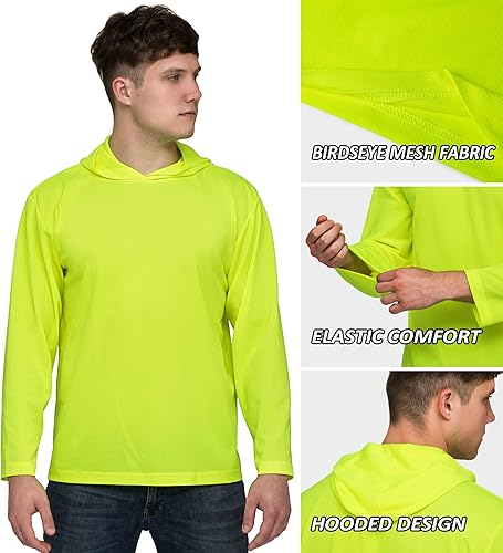 Miniatura 2 de ProtectX Sudadera ligera de manga larga con protección solar de alta visibilidad, UPF 50+ de secado rápido, camisa SPF UV, ropa activa