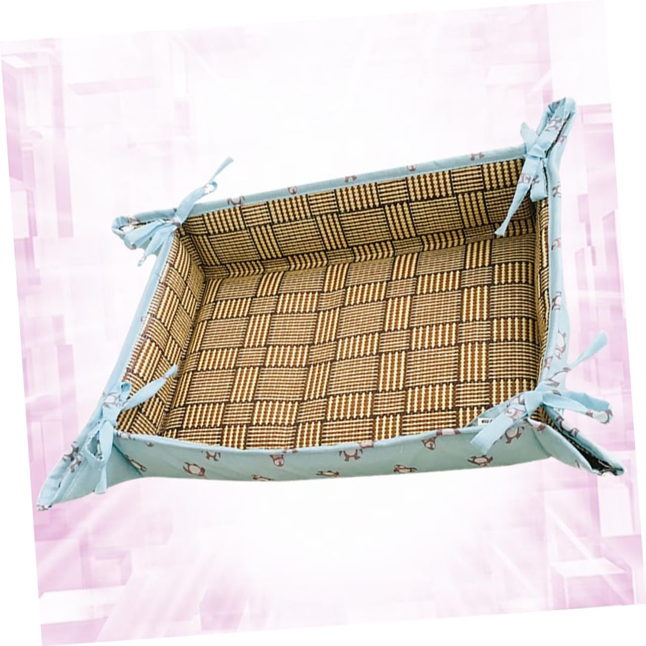 Mikikit Pet Summer Sleeping Mat and Cat Bed with Ice Blue Cooling Surface, Size L (60-75cm), Soft Pet Rest Mat for Dogs and Cats Suitable for Crate and Indoor Use