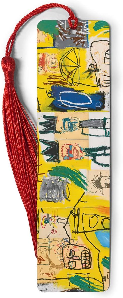 Bookmarks Metal Ruler Basquiat Bookography Crown Measure Tassels Bookworm for Book Markers Lovers Reading Notebook Bookmark Bibliophile Gift