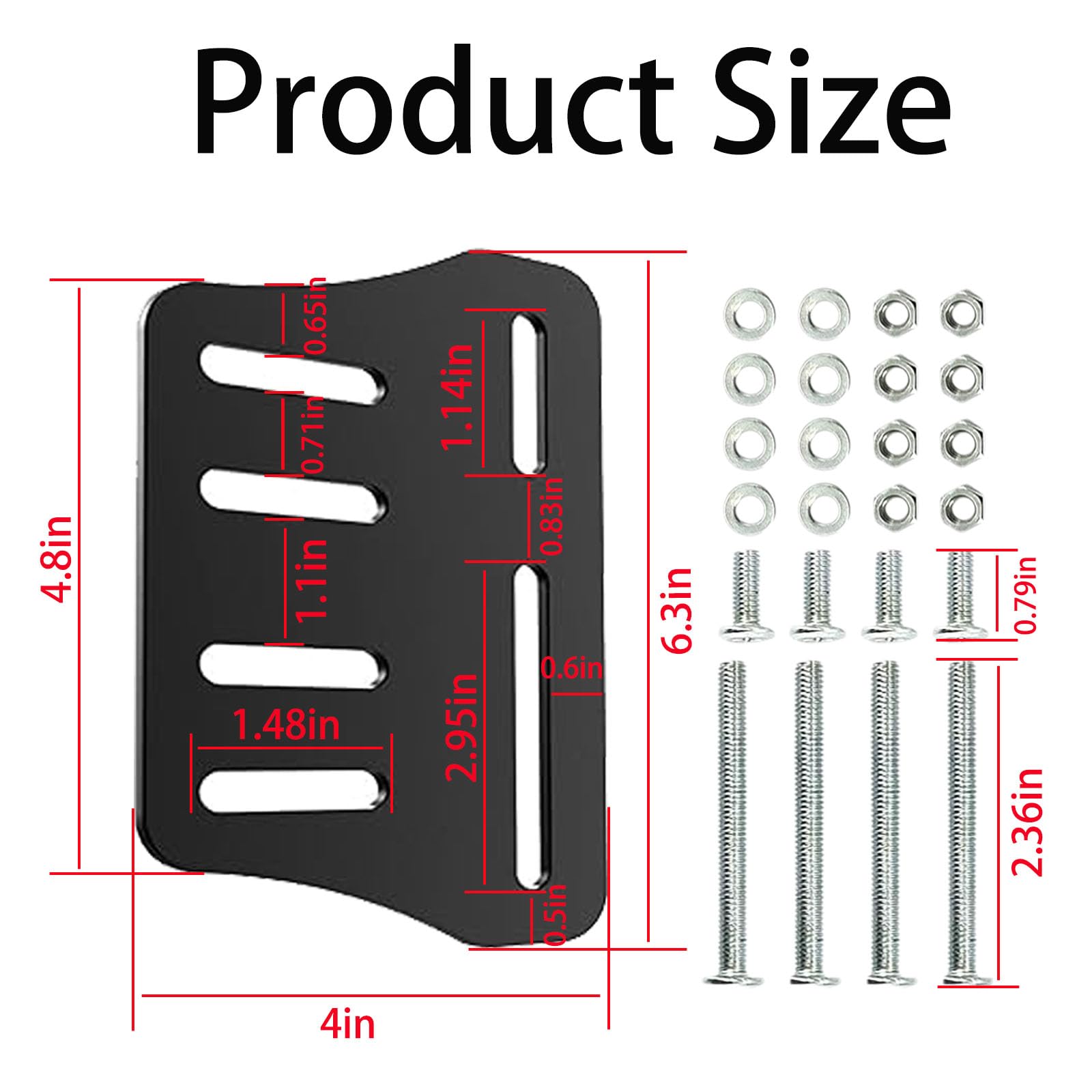 XINXBAI 2PCS Adjustable Bed Modification Plate Brackets,Heavy Duty Bed Frame Brackets Adapter/Connector for Headboard