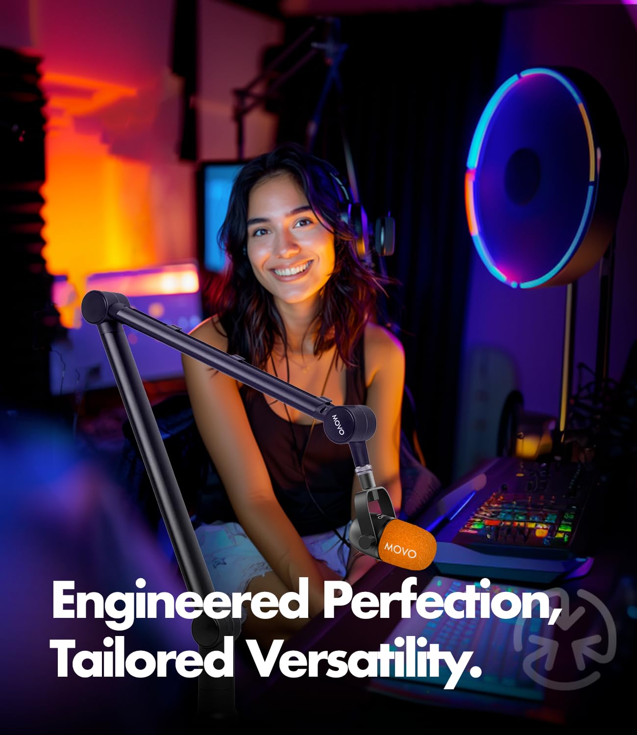 Movo CastMic Microfono Dinamico XLR per Podcast per PC, Gaming, Streaming, YouTube e Musicisti - Microfono Cardioide per Podcast per Creatori di Contenuti