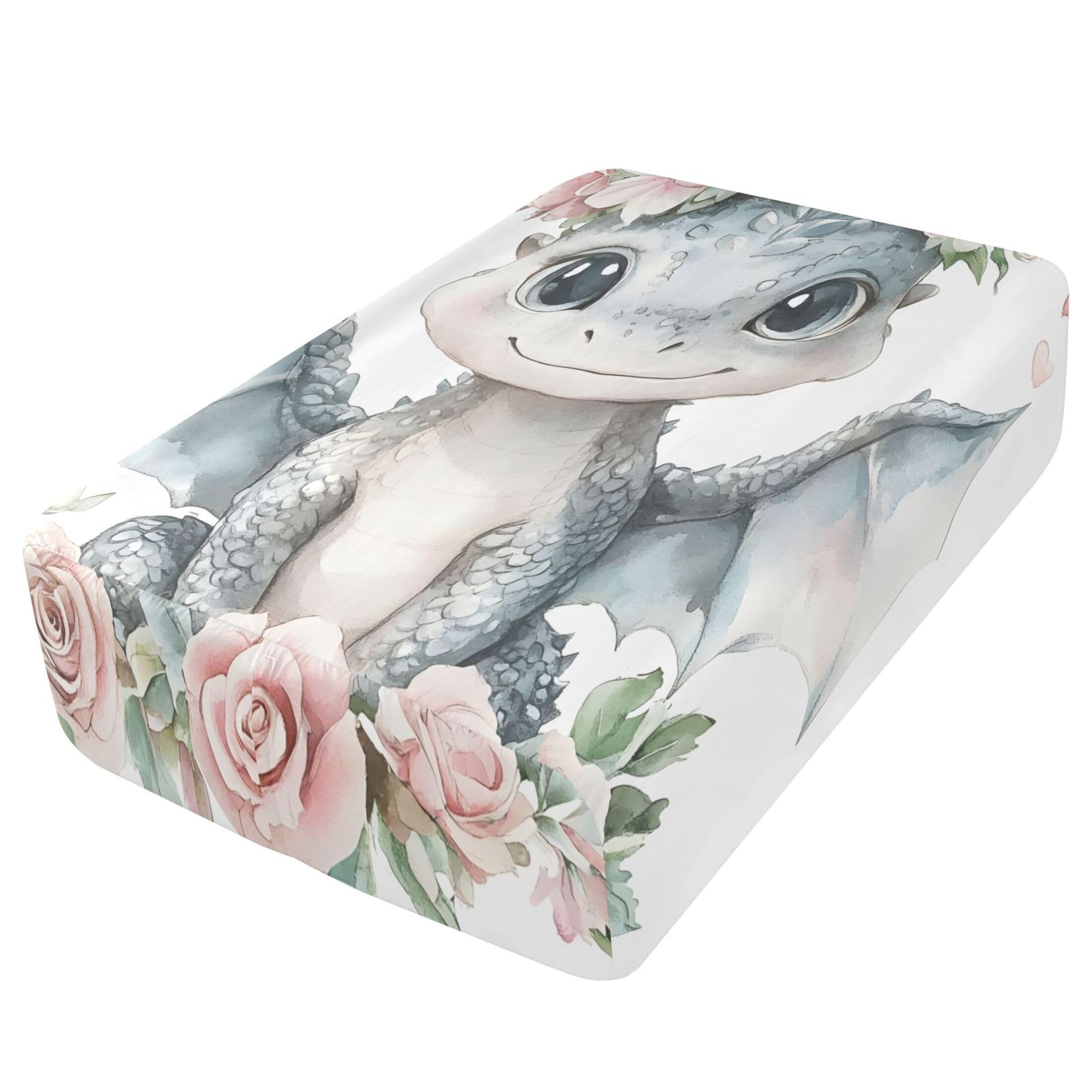 Cute Baby Dragon - Sábana bajera ajustable para colchón de aire, bolsillo extra profundo de 24 pulgadas, funda suave y transpirable con apertura de válvula de cremallera para cama inflable