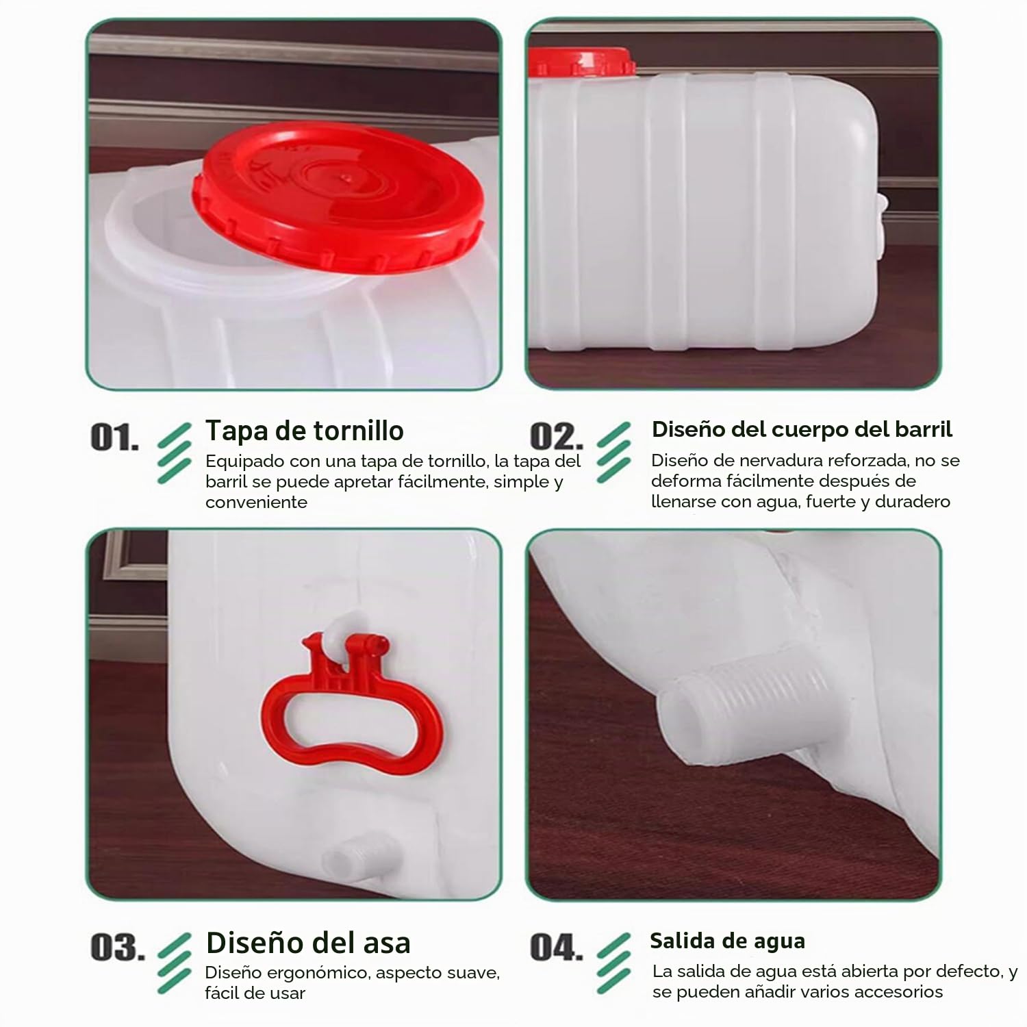 Depósito De Agua Portátil 25L/35L/50L/80L/110L/200L con Espiga Y Manguera, Contenedor De Almacenamiento De Agua para Camping, RV, Camión, Preparación para Emergencias(Size:25L)