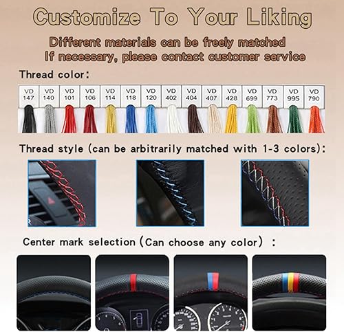 Miniatura 4 de Steering Wheel Covers for Nissan X-Trail Teana Altima Qashqai Tiida Pulsar Navara, Custom Car Steering Wheel Cover