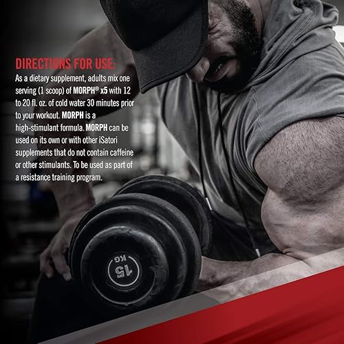 Miniatura 5 de iSatori Morph Xtreme Intense Pre Workout  Bombsicle (20 porciones) & iSatori botella mezcladora clásica (botella transparente con parte superior