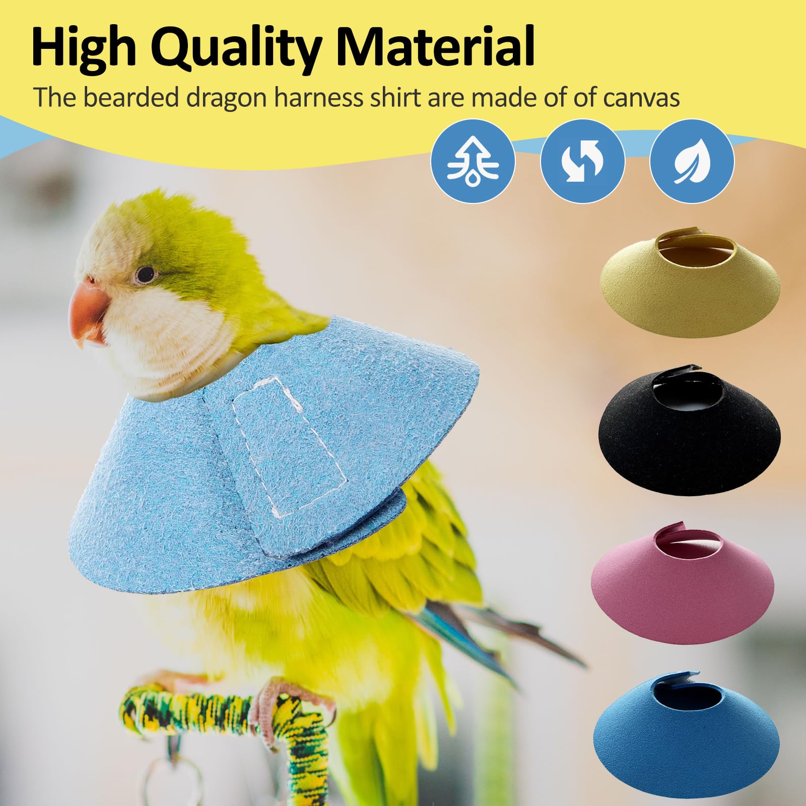 4Pack Bird Cone Collar, Anti-Grab Feather Plucking Wound Healing Safety Elizabethan Collar - Image 4