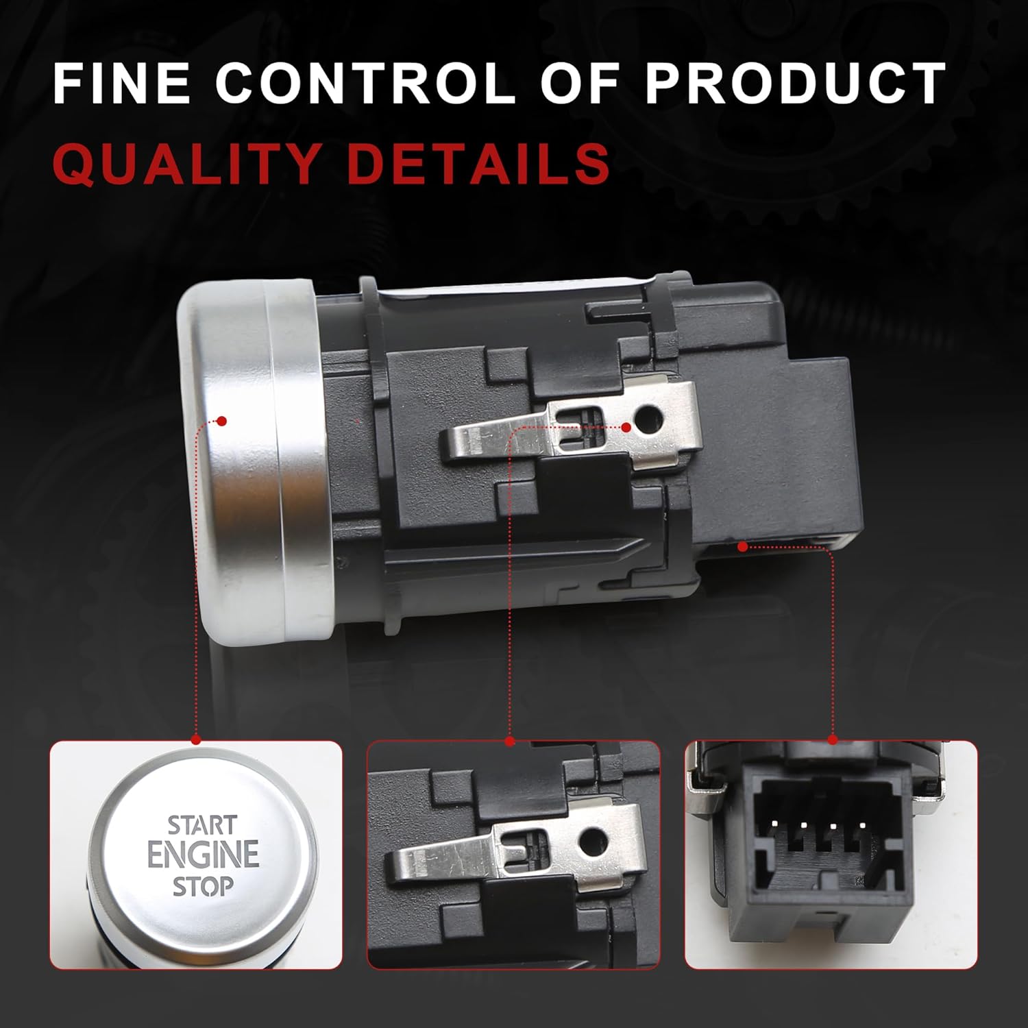 5K0959839 Start Stop Switch Button STD Replacement for 2010-2016 VW Eos Golf R32 GTI 5K0959839AL88 5K0959839WHS