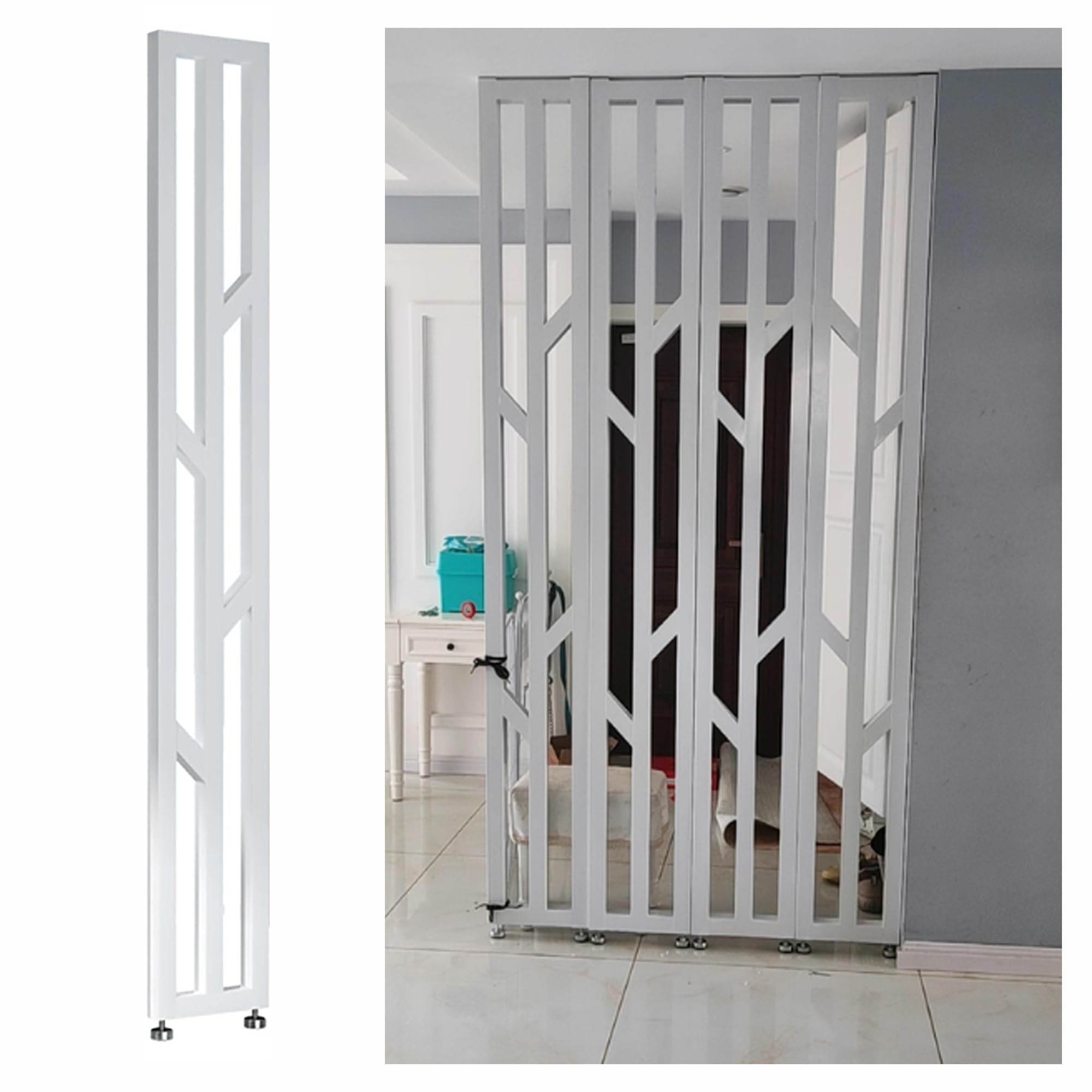 Cloison de séparation en métal ajustable du sol au plafond pour bureau et maison