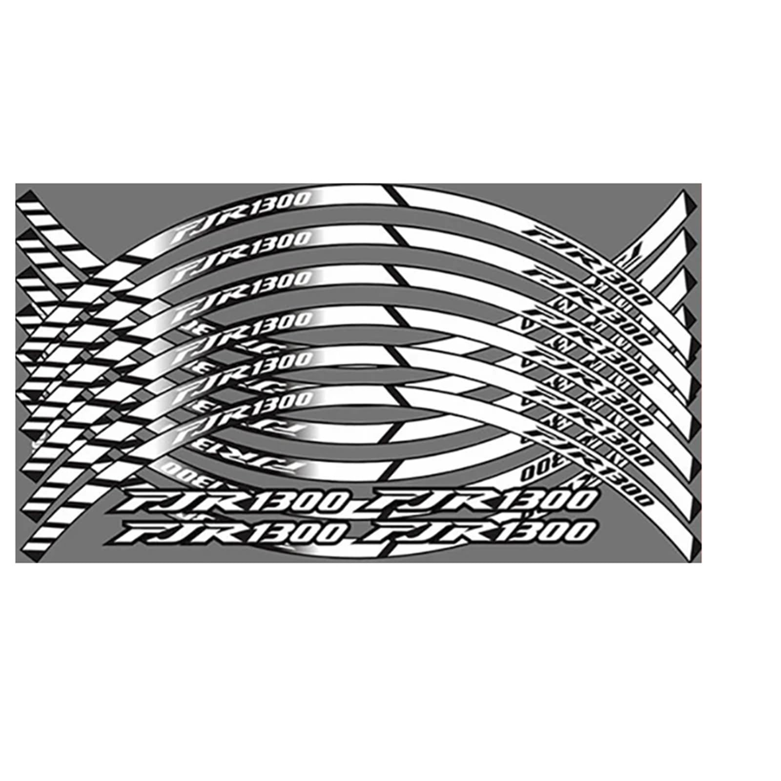 for Yamaha FJR 1300 Fjr1300 Motorcycle Rim Stickers Waterproof Reflective Front Rear Tire