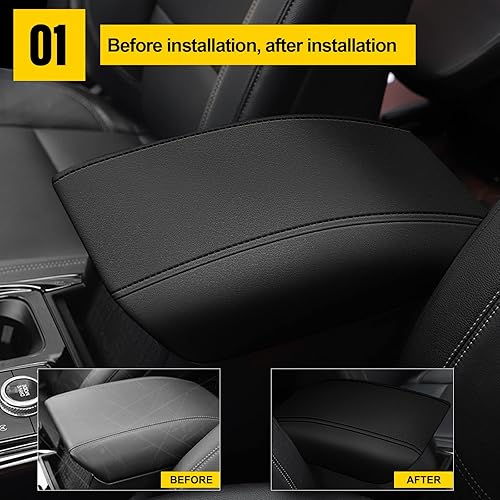 Miniatura 2 de AOMSAZTO Fundas para reposabrazos de consola central para Ford Explorer 2020-2022, color negro