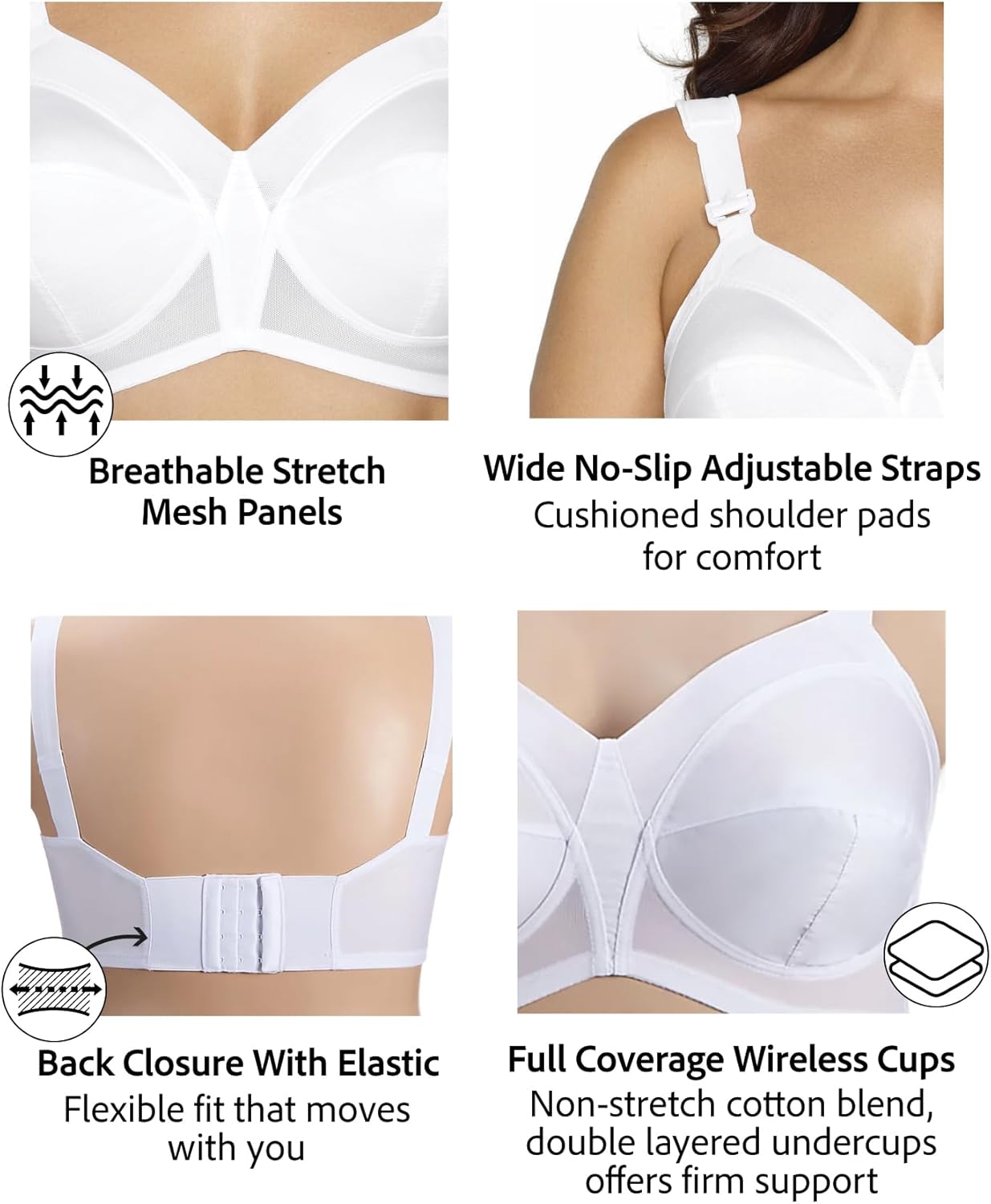 Exquisite Form 5100532 FULLY Original Wireless Full-Coverage Bra with Back Closure - Image 4