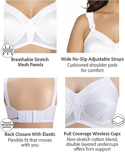 Miniatura 4 de Exquisite Form 5100532 Brasier totalmente original inalámbrico de cobertura completa con cierre trasero