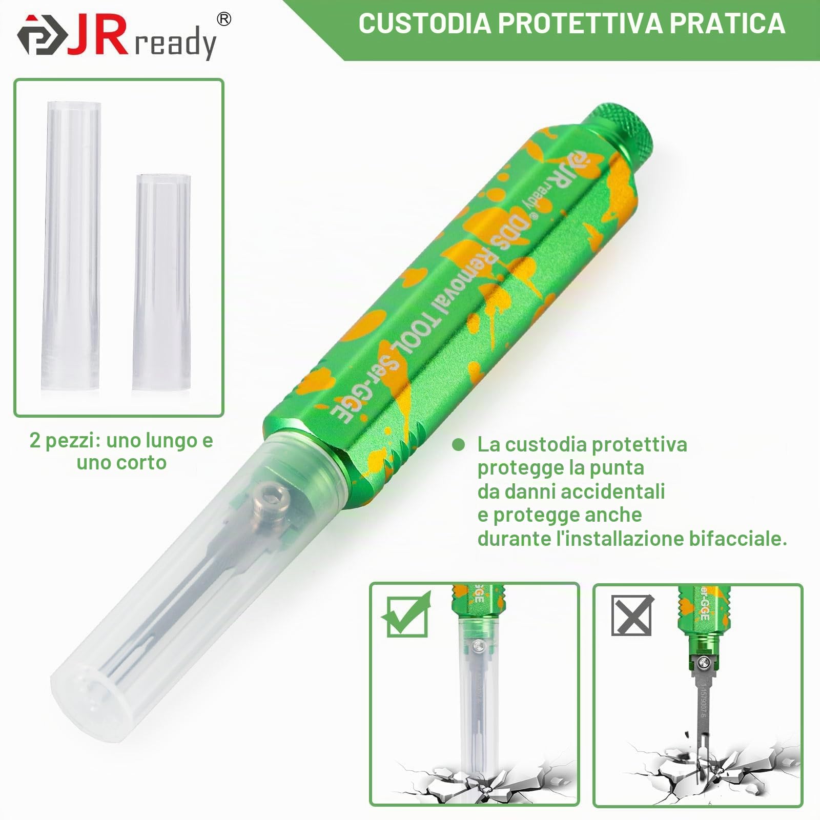 JRready ST5352-02 Strumento Estrazione Pin Strumento Rimozione Terminali Aggiornato con 1 Maniglia Stoccaggio 26 Punte Ricambio, per Connettori Deutsch AMP Te Molex Delphi JST JPT Harting
