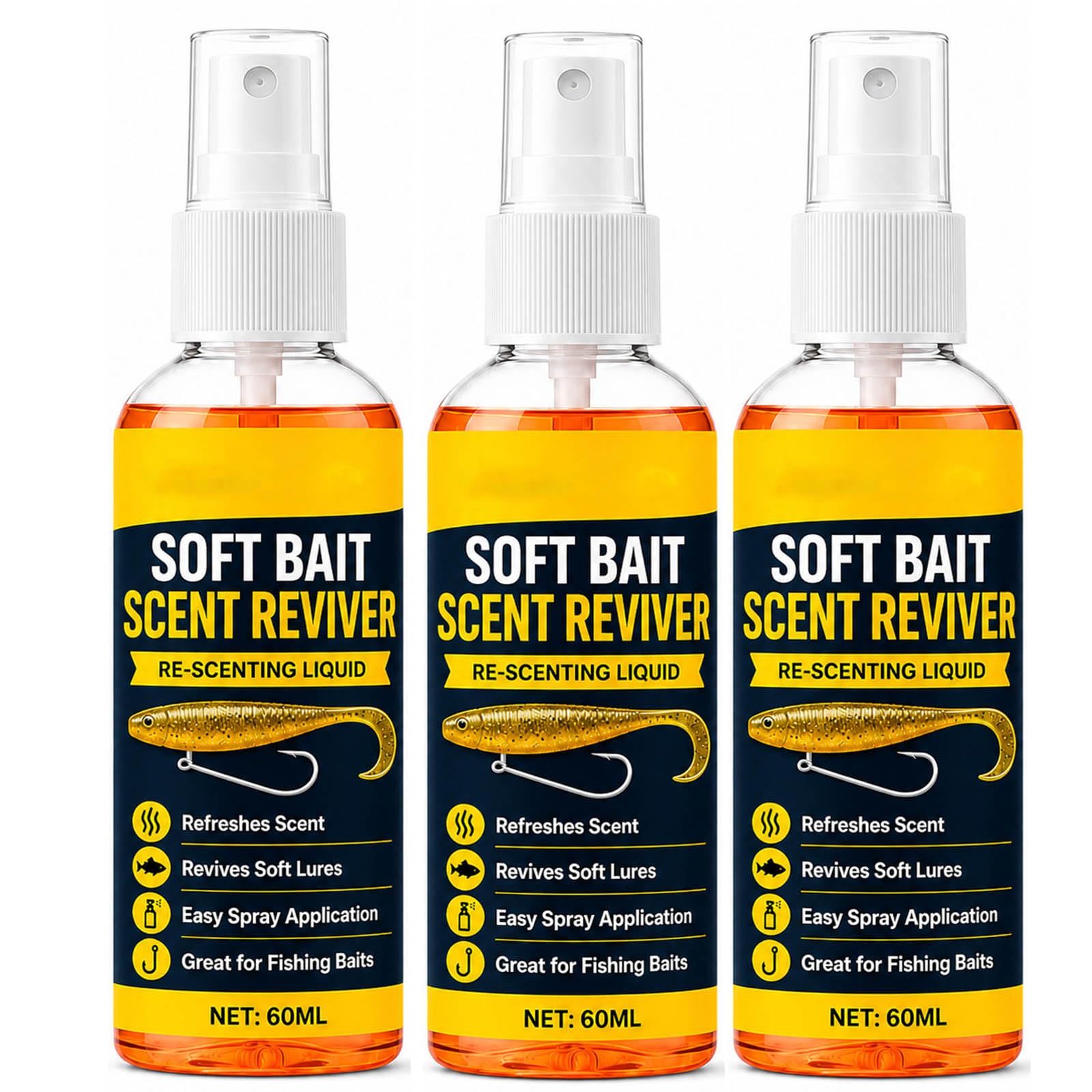 Soft Bait Scent Booster Spray, Bait Scent Booster Spray (3 PCS)