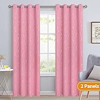 Vista 395 de BGment Room Darkening Curtains 95 Inches Long, Grommet Thermal Insulated Blackout Curtains with Wave Line and Dots Printed for Bedroom, 2 Panels