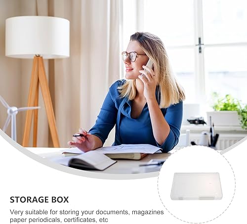 Miniatura 5 de Estuche portátil para proyectos A5, caja de almacenamiento de plástico, letra A5, soporte de papel, documentos, revistas, organizador de papel para