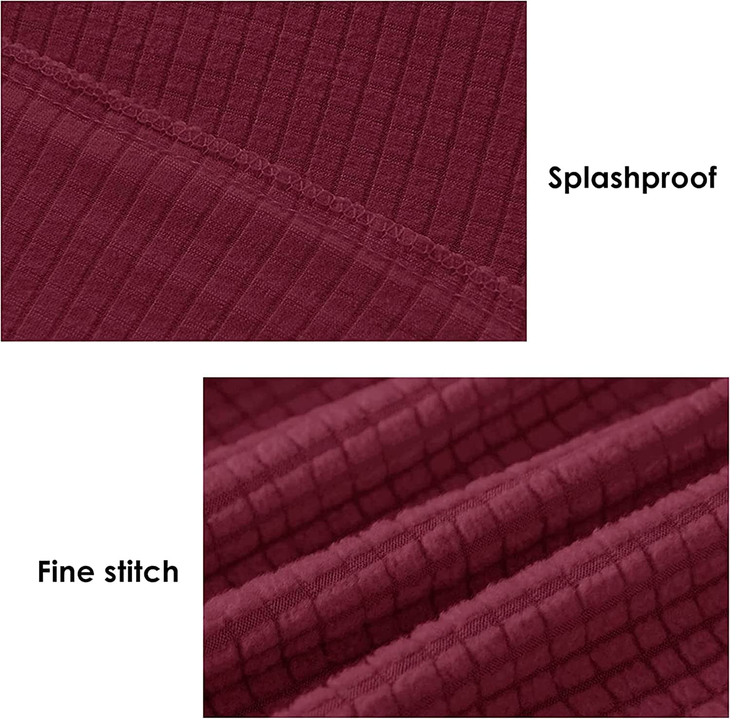 Armlehne Stuhlhussen Armlehnenbezüge Weiches Spandex Polyester Armkappen Rutschfester Möbelschutz Stretch Armlehne Bezug für Stuhl Sofa Couch, 2er Set, Braun (Farbe: Gewinderot, Größe: 4 Stück)
