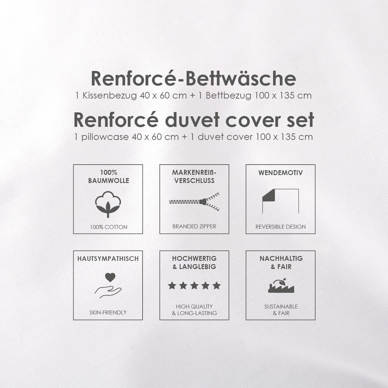 Herding babybest Parure de Lit Éléphants, Taie d'Oreiller 40 x 60 cm avec motif réversible, Housse de Couette 100 x 135 cm, avec Fermeture éclair, 100% Coton/Renforcé