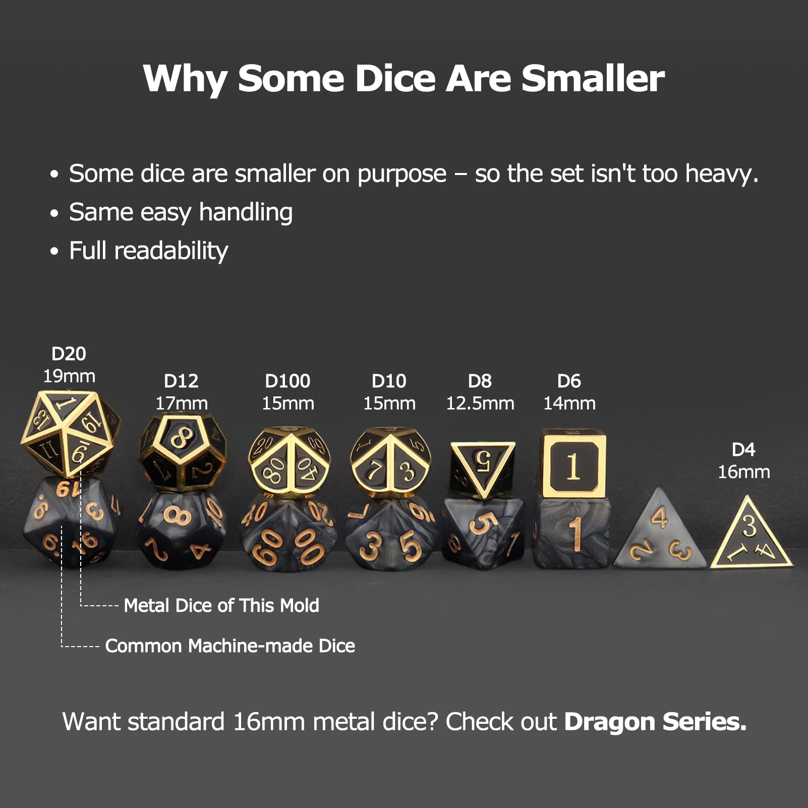 Haxtec Jeu de dés DND en métal doré et violet émaillé avec sac à dés en cuir, compatible avec les joueurs de Donjons et Dragons, cadeau pour les amateurs de DND, joueurs de TTRPG, DM Masters