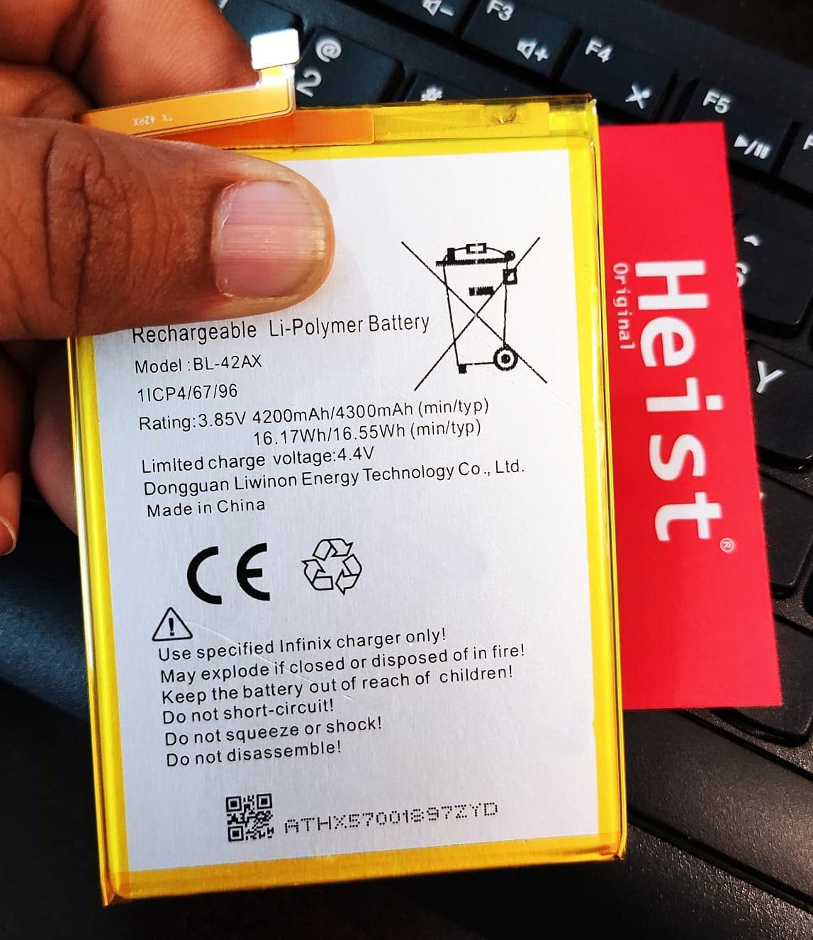 Heist Original BL-42AX Battery for Infinix Note X572 4300mAh with  Months