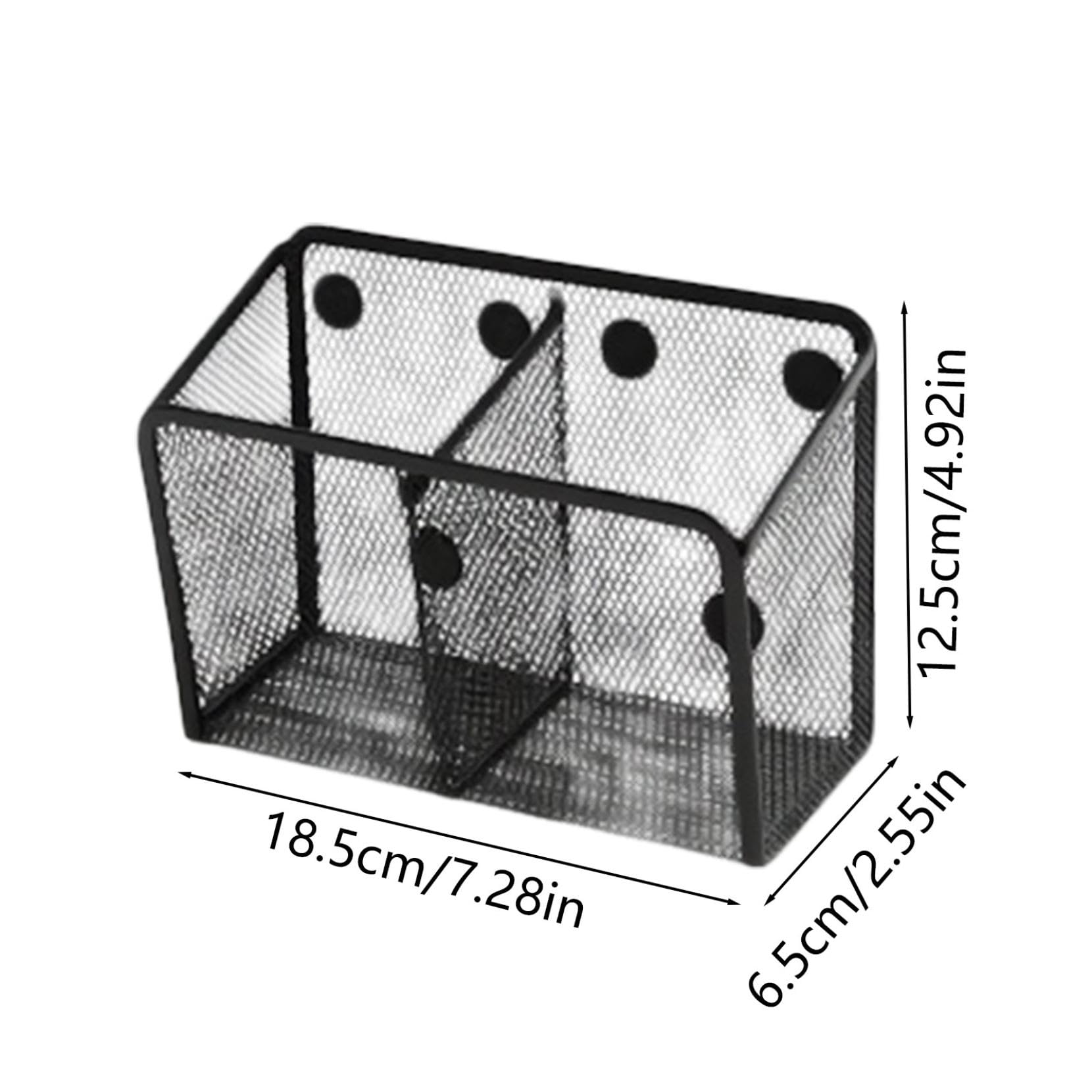 Magnetischer Stifthalter, Stifthalter aus Metall, magnetischer Aufbewahrungskorb, Spind-Organizer, Whiteboard-Marker-Halter, Kühlschrank-Organizer mit Netz-Design